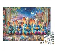 Elephant in Basket Puzzle Fantasy Night Crowd Scene Adult Jigsaws 1000Pc Fun And Challenging Family Game for Home 52x38cm/1000pcs