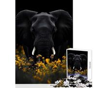 Elephant in Bloom 1000 Piece Jigsaw Puzzle for Teenagers Support Memory Strength And Retention Gentle Calm Leisure Activity (50X75cm)