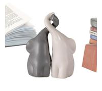 Elephant In Love, Elephant Couple Made Of Ceramic, Loving Elephant Figurines, Elephant Sculpture For Home, Decorations For Home, Decoration