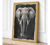 Elephant in Presence Modern Canvas Wall Art Print 18x12 Inch (46 x 30 cm)