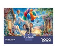 Elephant in Sky 1000 Pc Premium Paper Premium Jigsaw Puzzle Fantasy Flight for Adults, Educational Game Decompression, Family Game Night, Gifts for Women & Men 70x50cm/1000pcs