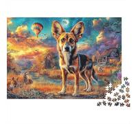 Elephant in Sky 500 Piece Beautiful Pictures Jigsaw Puzzles for Adults Fun Toy Intellectual Game Stress Relief Toy Education Game Decoration Challenge Educational (500pcs (52x38cm))