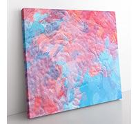 Elephant in the Room in Abstract Modern Canvas Wall Art Print Ready to Hang, Framed Picture for Living Room Bedroom Home Office Décor, 35x35 cm (14x14 Inch)