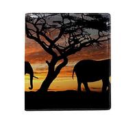 Elephant In The Sunset Stretchable Book Cover Fits Most Hardcover Textbooks up to 8.7" x 6.3" Adhesive-Free Fabric School Book Protector Wash&Re-Use