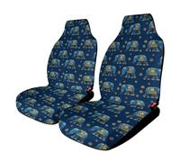 Elephant Indian Stylish Car Seat Covers Non-Slip Universal Fit Front Seats Protector for SUV Truck