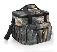 Elephant Insulated Lunch Box Portable Cooler Bag Extra Large Lunch Bag Lunch Cooler Leakproof Ice Chest Thermal Cooler Shopping Bags for Beach, Picnic, Camping, Shopping