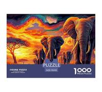 Elephant Intricate 1000-Piece Jigsaw Puzzles for Adults Presenting A World of Challenging Puzzle Games - These Stand As The Premier Gift Jigsaw Puzzles for Adults And Kids Age 12 Years Up 70x50