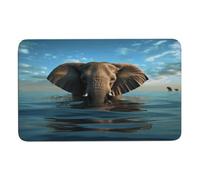 Elephant Is Sitting in The Water Bath Mat Floor Mat Bathroom Rugs50x80cm