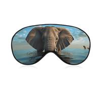 Elephant is Sitting in The Water Eye Mask Sleep Mask Eye Masks for Sleep Sleep Masks for Women Men Sleeping Mask Travel Eye Mask Sleep Mask Blackout Funny Sleep Mask Cute Sleep Mask