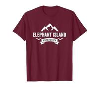 Elephant Island Antarctica T-Shirt, Men, Burgundy, Small
