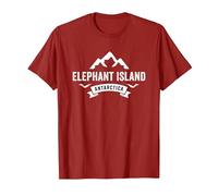 Elephant Island Antarctica T-Shirt, Men, Cranberry Red, Small