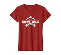 Elephant Island Antarctica T-Shirt, Women, Cranberry Red, X-Large