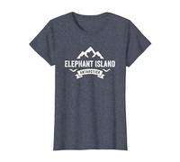Elephant Island Antarctica T-Shirt, Women, Heather Blue, X-Large