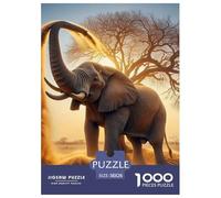 Elephant Jigsaw Puzzle Adult And Children Beautifully Illustrated Fun Activity for Home Birthday Jumbo Age 12+ for Adults 38x26cm/1000pcs