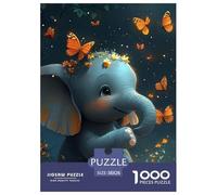 Elephant Jigsaw Puzzle Adult And Children Beautifully Illustrated Fun Activity for Home Birthday Jumbo for Boys And Girls 38x26cm/1000pcs