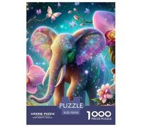 Elephant Jigsaw Puzzle Adult And Children Beautifully Illustrated Rainy Days Fun Activities Birthday Jumbo Age 12+ for Adults 70x50cm/1000pcs