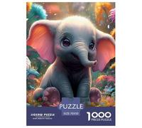 Elephant Jigsaw Puzzle Adult And Children Educational Games Gifts Rainy Days Fun Activities Birthday Jumbo for Boys And Girls 70x50cm/1000pcs