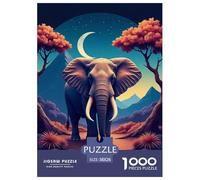 Elephant Jigsaw Puzzle Adult And Children Educational Games Home Decoration Fun Activity for Home Birthday Jumbo Age 12+ for Adults 38x26cm/1000pcs