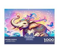 Elephant Jigsaw Puzzles 1000 Piece Challenge Toy for Adults, Dreamy Starry Sky Impossible Jigsaw Puzzles 1000 Pieces Educational Game Puzzle Gifts 38x26cm/1000pcs