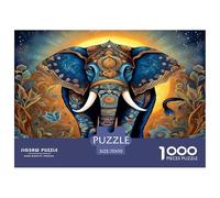 Elephant Jigsaw Puzzles 1000 Pieces Challenge Toy for Adults, Mystical Starry Sky Impossible Jigsaw Puzzles 1000 Piece Educational Games Home Decoration 70x50cm/1000pcs