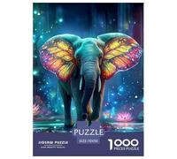 Elephant Jigsaw Puzzles Adult And Children Beautifully Illustrated Fun Activity for Home Birthday Jumbo Age 12+ for Adults 70x50cm/1000pcs