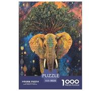 Elephant Jigsaw Puzzles for Adult Challenging Puzzle Games The Impossible Challenge 1000 Piece Difficult Hard Jigsaw Puzzles for Man And Woman with Letters on Back 38x26cm/1000pcs
