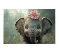 Elephant Jigsaw Puzzles for Adults 1000, 1000 Piece Jigsaw Puzzles for Adults, 75x50cm Hard Impossible Wooden Puzzle, Challenging Game for the Whole for Women, Gifts for Men, Theme: (Flower), -7857