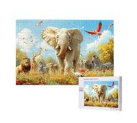 Elephant Jigsaw Puzzles for Adults 3000, Africa Puzzles for Adults Wooden, Funny/Difficult/Impossible/Challenging Decompression Games, As a Birthday for Women and Men M-855