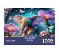 Elephant Jigsaw Puzzles for Adults The Impossible Challenge 1000 Piece Difficult Hard Jigsaw Puzzles for Man And Woman with Letters on Back 70x50cm/1000pcs