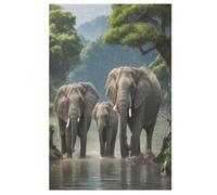 Elephant Jigsaw Puzzles for Kids 1000 Pieces 3d Wooden Puzzle Decompression Game for Adults Women Girl Educational Game Toys 78×53cm