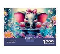 Elephant Jigsaws 1000 Piece Puzzle Impossible Suitable for Decompression And Wall Decor Educational Games for Adults And Kids 52x38cm/1000pcs