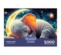 Elephant Jigsaws 1000 Piece Puzzle Impossible Suitable for Decompression And Wall Decor for Adults And Kids 52x38cm/1000pcs