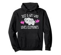 Elephant Just A Girl Who Loves Elephants Pullover Hoodie