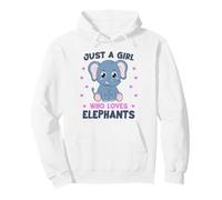 Elephant Just a Girl Who Loves Elephants Pullover Hoodie