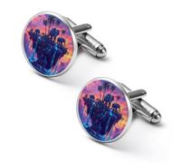 Elephant Kingdom Coconut Tree Island Shirt Cufflinks For Men Cuff Links Gifts Wedding Business Groom 2.0cm