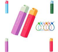 Elephant Kiss Stain Remover, 3-Second Stain Remover Pen for Clothes, Double Head Instant Stains Treater Sticks, 12ml Spot Cleaner With Lanyard Travel & Pocket-Sized (red+purple)