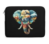 Elephant Landscape Colourful Mountains Laptop Sleeve Bag Protective Laptop Carrying Case Cover for 10/12/13/15/17 Inch