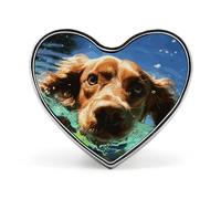 Elephant Lapel Pin Heart Brooches And Pins - Metal Badge for Shirts, Jackets, Hats | Durable Fashion Accessory & Gift for Men, Women, Events, Funny Swimming Dog, Love form