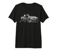 Elephant Line Art Alhambra Premium T-Shirt