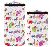 Elephant Lion Animal Shoe Bags for Washing Machine Sneakers Washing Machine Bag Set of 2 Laundry Shoe Bag for Washer Shoe Washer Machine Bag, Elephant Lion Animal, One Size, Claasic