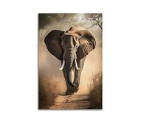 Elephant Love Metal Art Poster Poster Decorative Painting Canvas Wall Posters And Art Picture Print Modern Family Bedroom Decor Posters 24x36inch(60x90cm)
