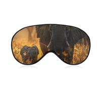 Elephant Mama and Little Cute Sleep Masks Breathable Eye Mask with Adjustable Strap Light Blocking Comfortable Travel