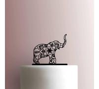Elephant Mandala Acrylic Cake Topper 3mm Thick Premium Laser Cut Cake Decoration for Birthday, Wedding, Baby Shower & Party Cakes Durable Reusable
