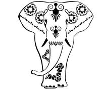 Elephant Mandala Reusable Stencil A3 A4 A5 & Bigger Sizes Wall Decor / M16 (PVC Reusable Stencil, A5 Size - 148 x 210 mm, 5.8 x 8.3 in.)