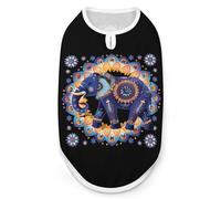 Elephant Mandalas Flower Print Dog Shirts Pet Clothes Sleeveless Tank Top for Small Puppy and Cats