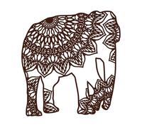 Elephant Mandalas Vintage Wall Decals 54.6x58.6cm It Won't Fall Off Coffee