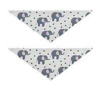 Elephant Minimalist Cute dog grooming bandanas bulk Snap Button Scarf Handkerchief Cute Pet Accessories for Dogs Cats L