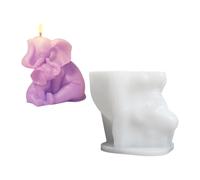 Elephant Mom and Baby Figurine Silicone Molds Epoxy Resin Silicone Molds for Making Soap Home Decoration Crafting Supplies Mold