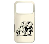 Elephant Mom with Baby and Heart Family Love for Mothersday Case for iPhone 17 Pro