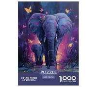 Elephant Mother And Son Jigsaw 1000 Pieces for Adults Challenge Toy Jungle Animals Impossible Puzzle Educational Games Home Decoration 70x50cm/1000pcs